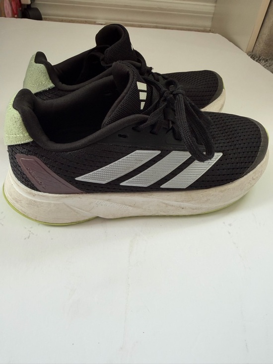 adidas Other - adidas Black Sneakers with White Stripes and Mint Heel